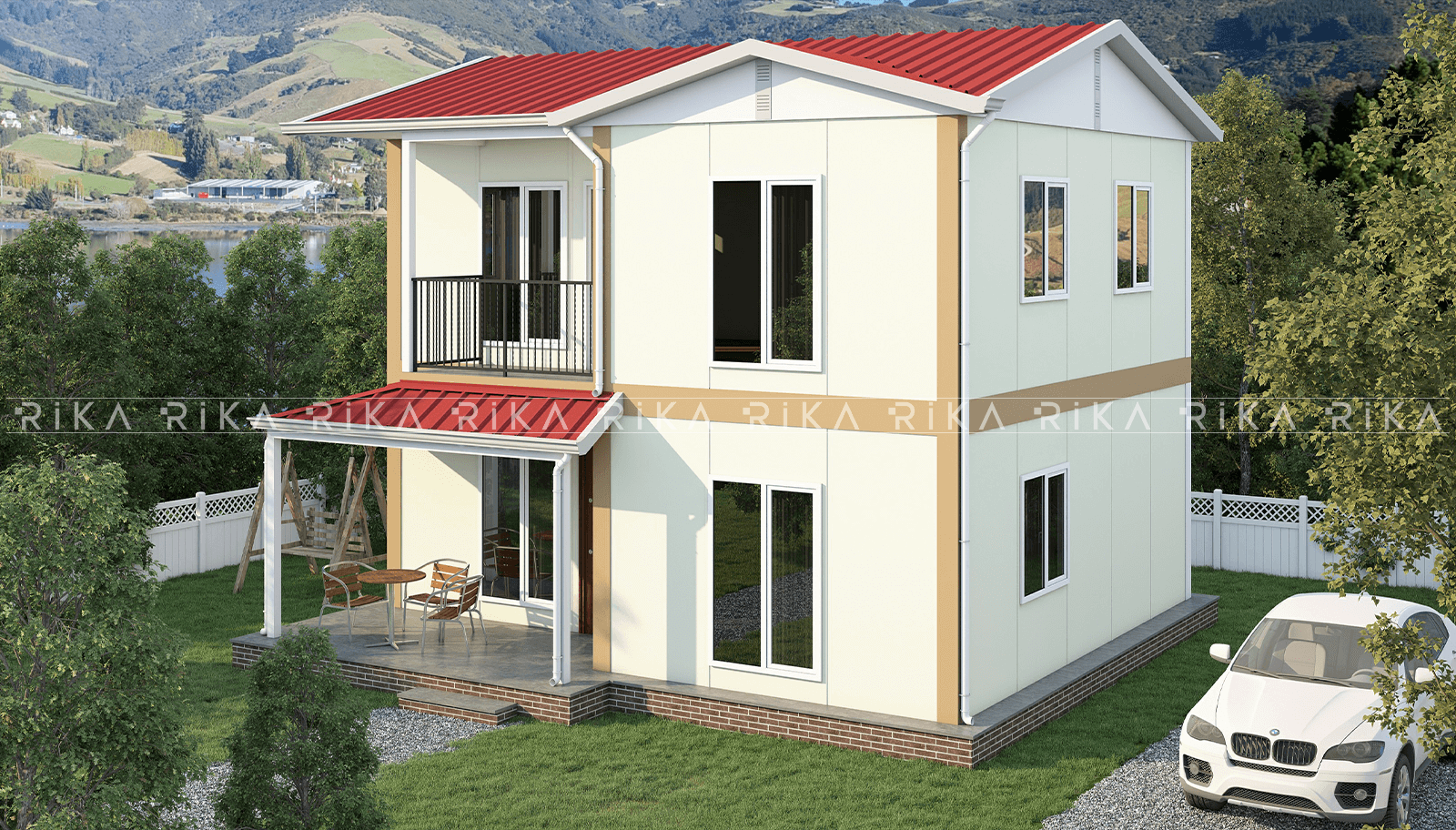 100 m² Two Story Prefabricated House