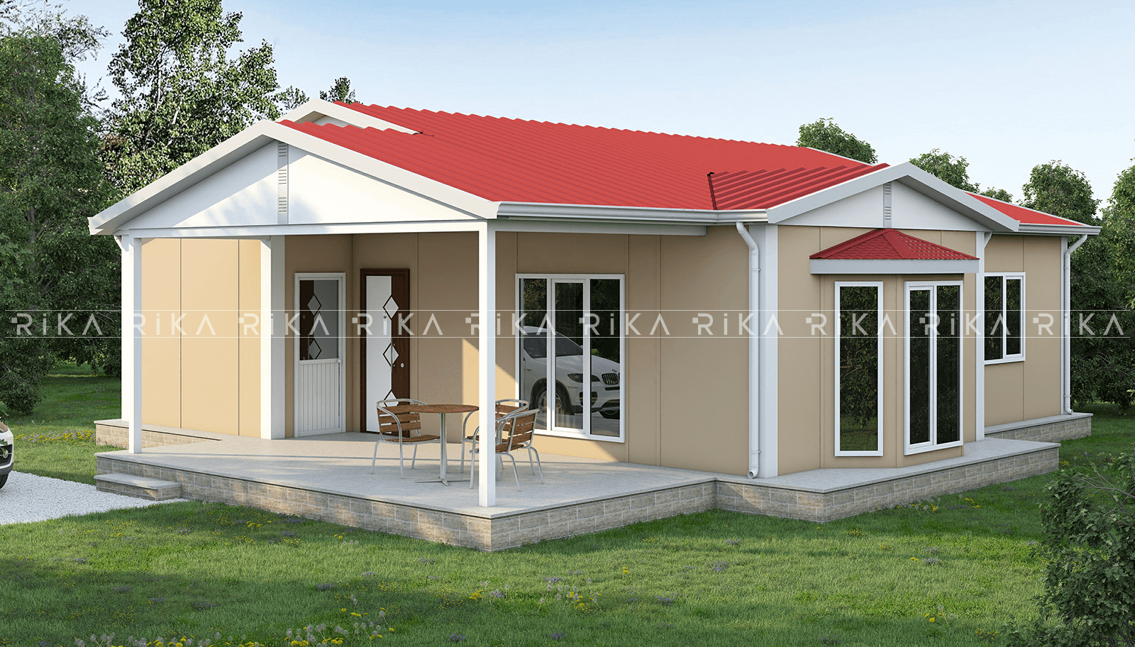 100 m2 Tek Katlı Prefabrik Ev