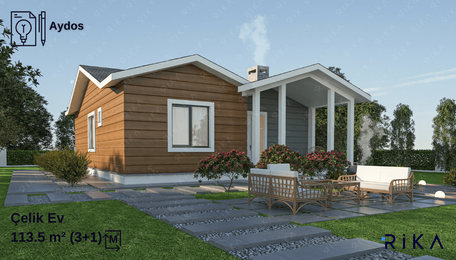 114 m2 Aydos Tek Katlı Hafif Çelik Ev