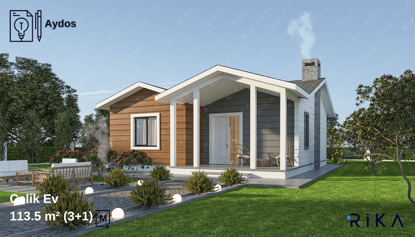 114 m2 Aydos Tek Katlı Hafif Çelik Ev