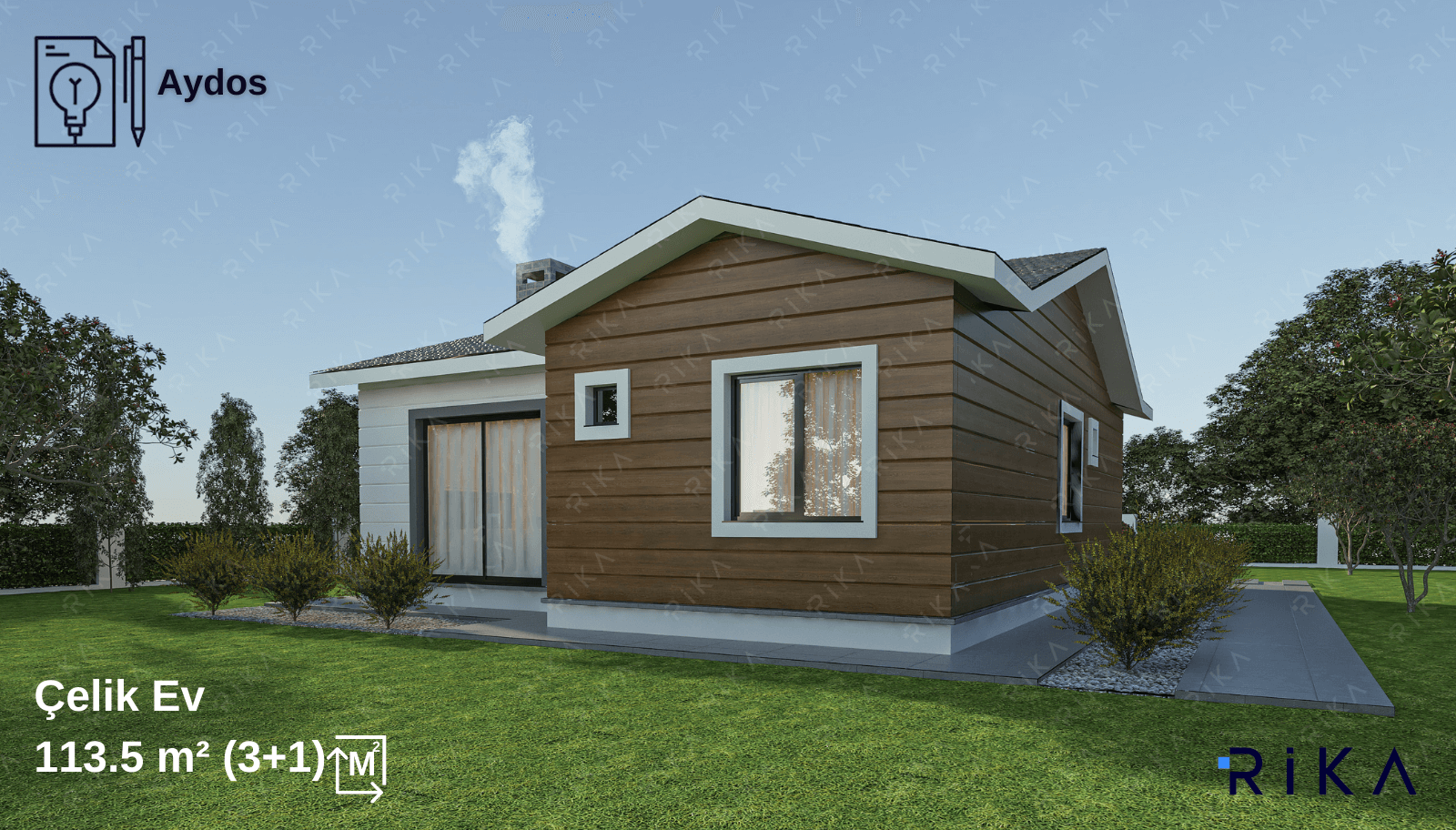 114 m2 Aydos Tek Katlı Hafif Çelik Ev