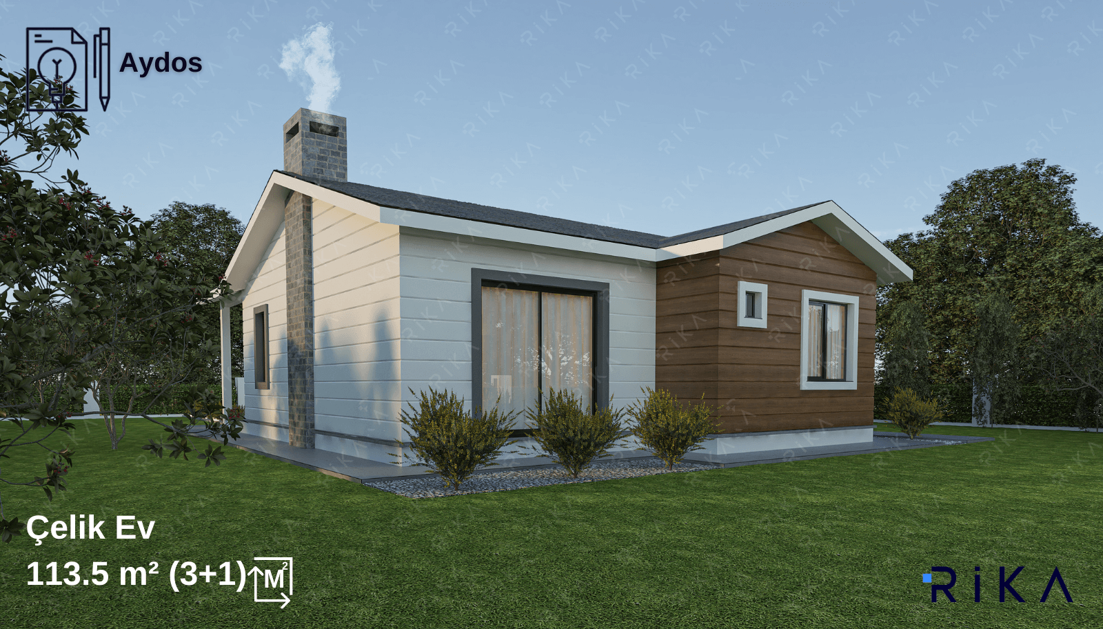 114 m2 Aydos Tek Katlı Hafif Çelik Ev