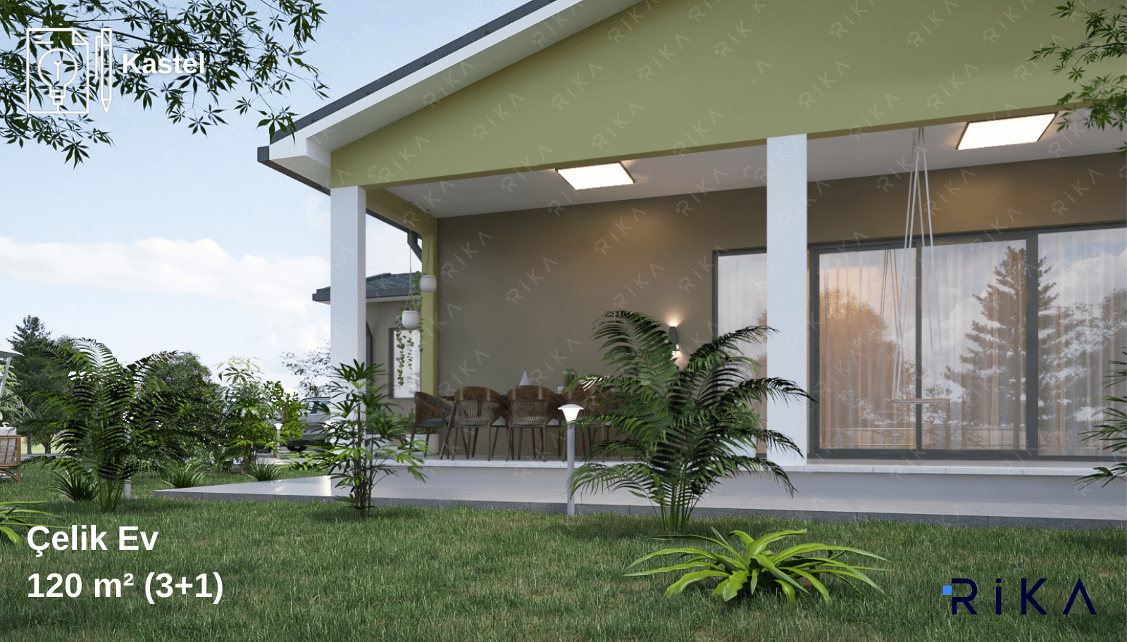 120 m² Kastel Single Story Lightweight Steel House