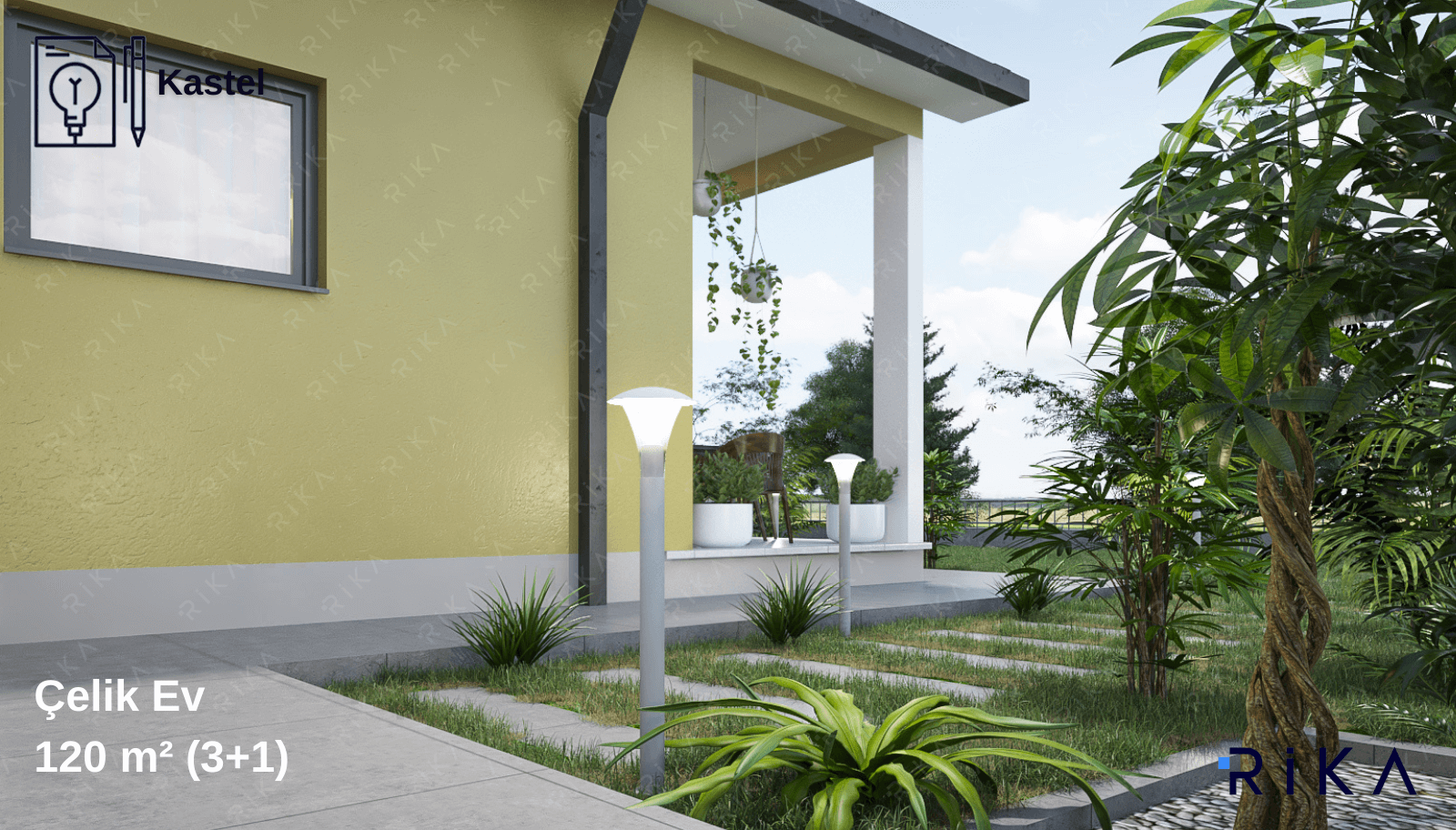 120 m² Kastel Single Story Lightweight Steel House