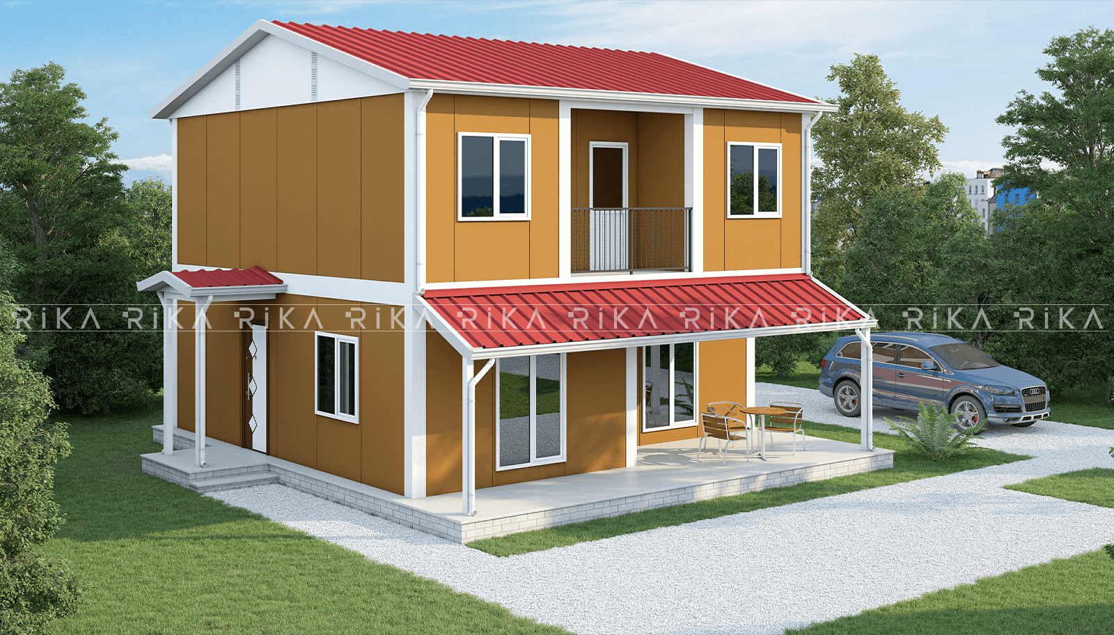 130 m² Two Story Prefabricated House