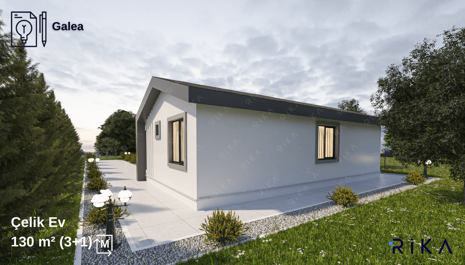 130 m2 Galea Tek Katlı Hafif Çelik Ev