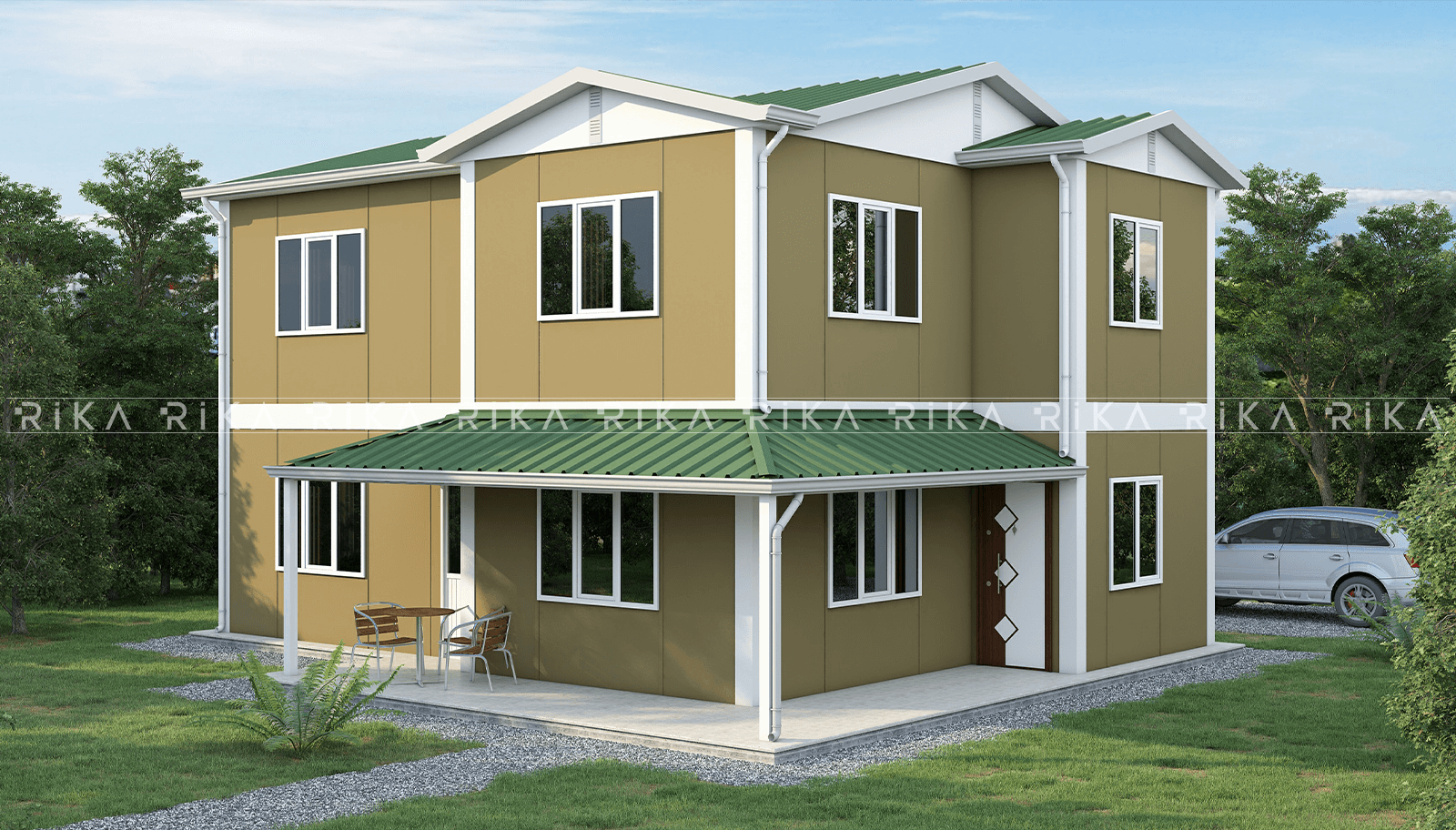 140 m² Two Story Prefabricated House