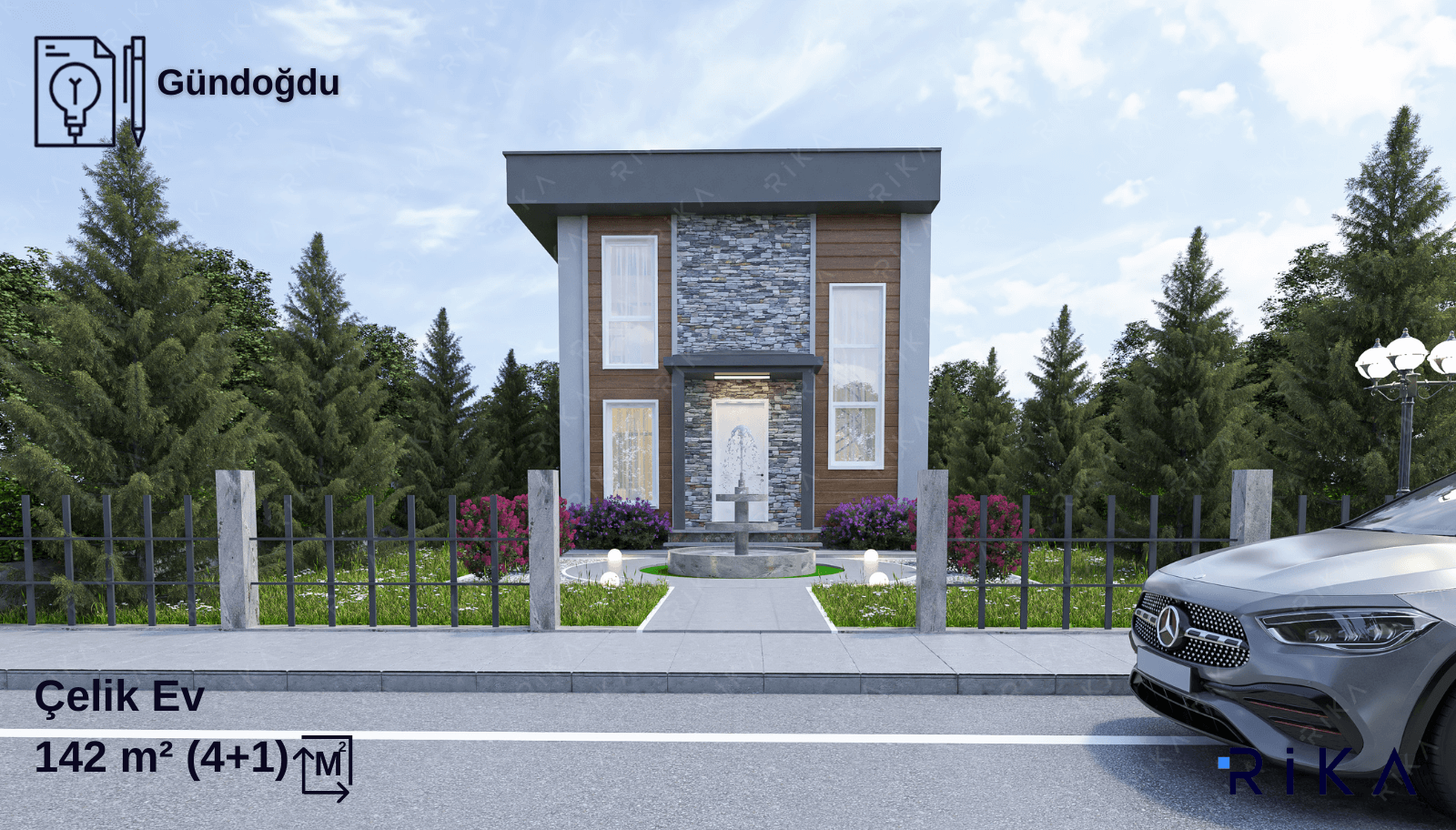 142 m2 Gündoğdu Çift Katlı Hafif Çelik Ev