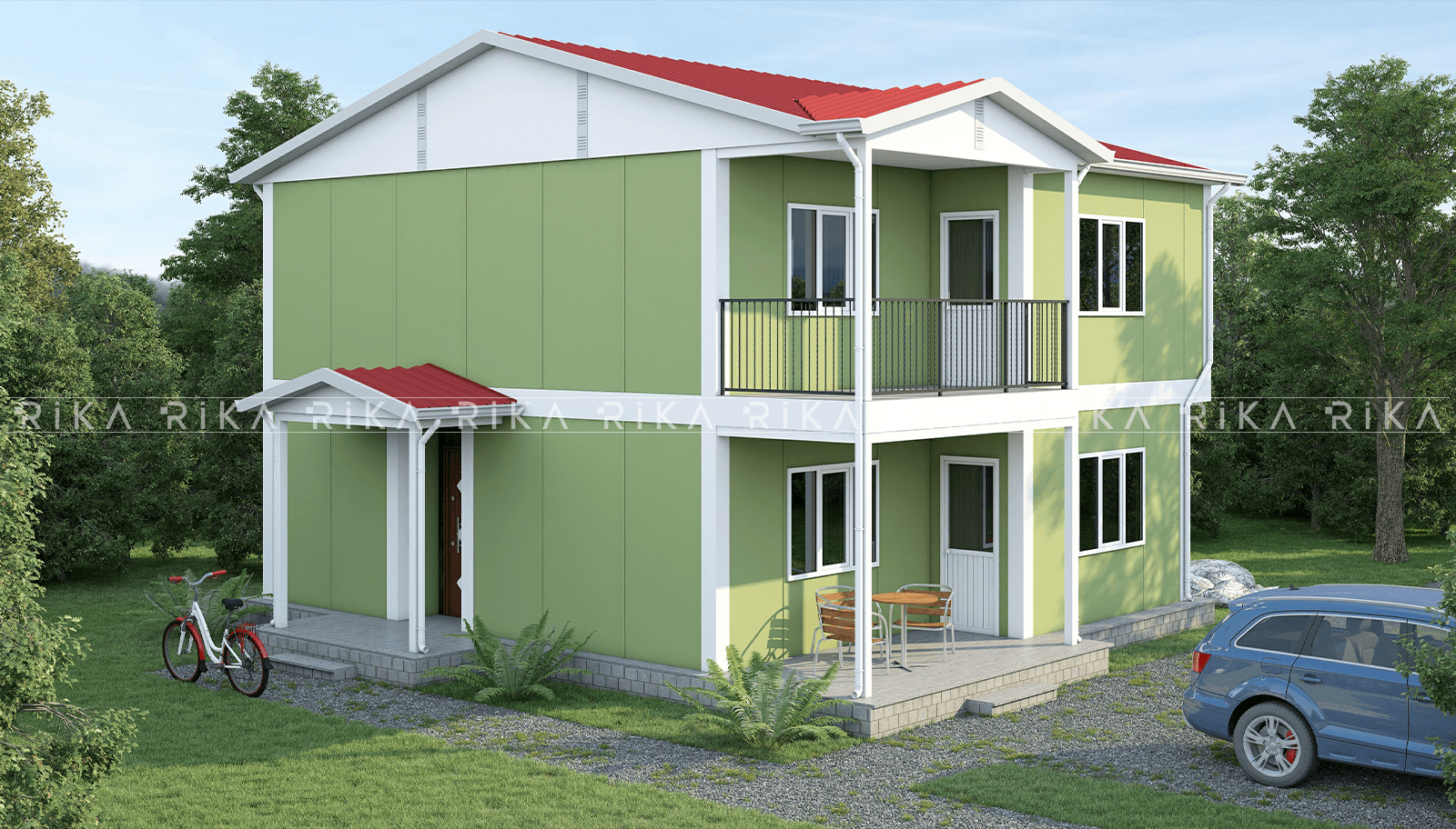 150 m2 Çift Katlı Prefabrik Ev