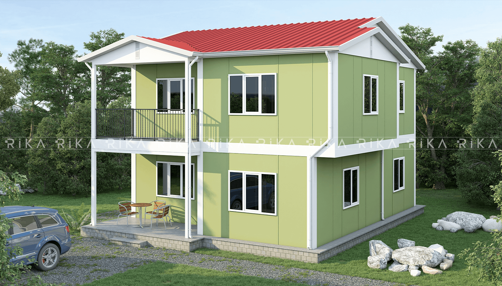 150 m2 Çift Katlı Prefabrik Ev