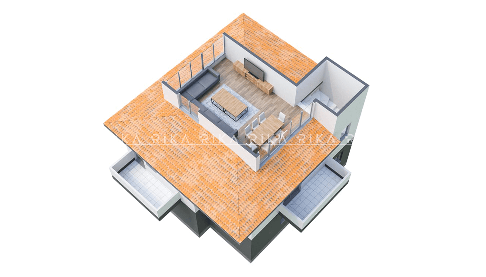190 m2 Tribleks Betonarme Villa