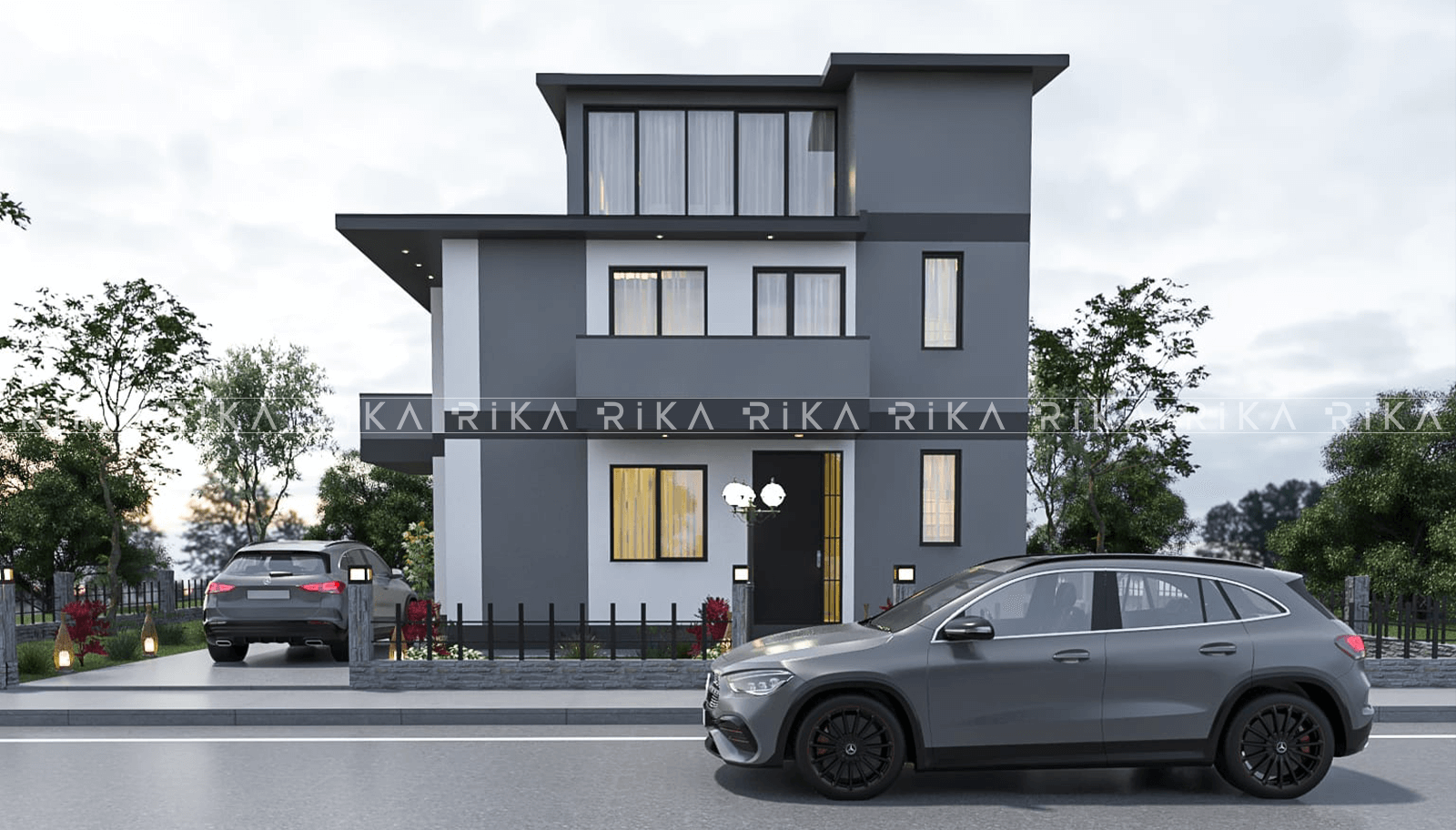 190 m2 Tribleks Betonarme Villa