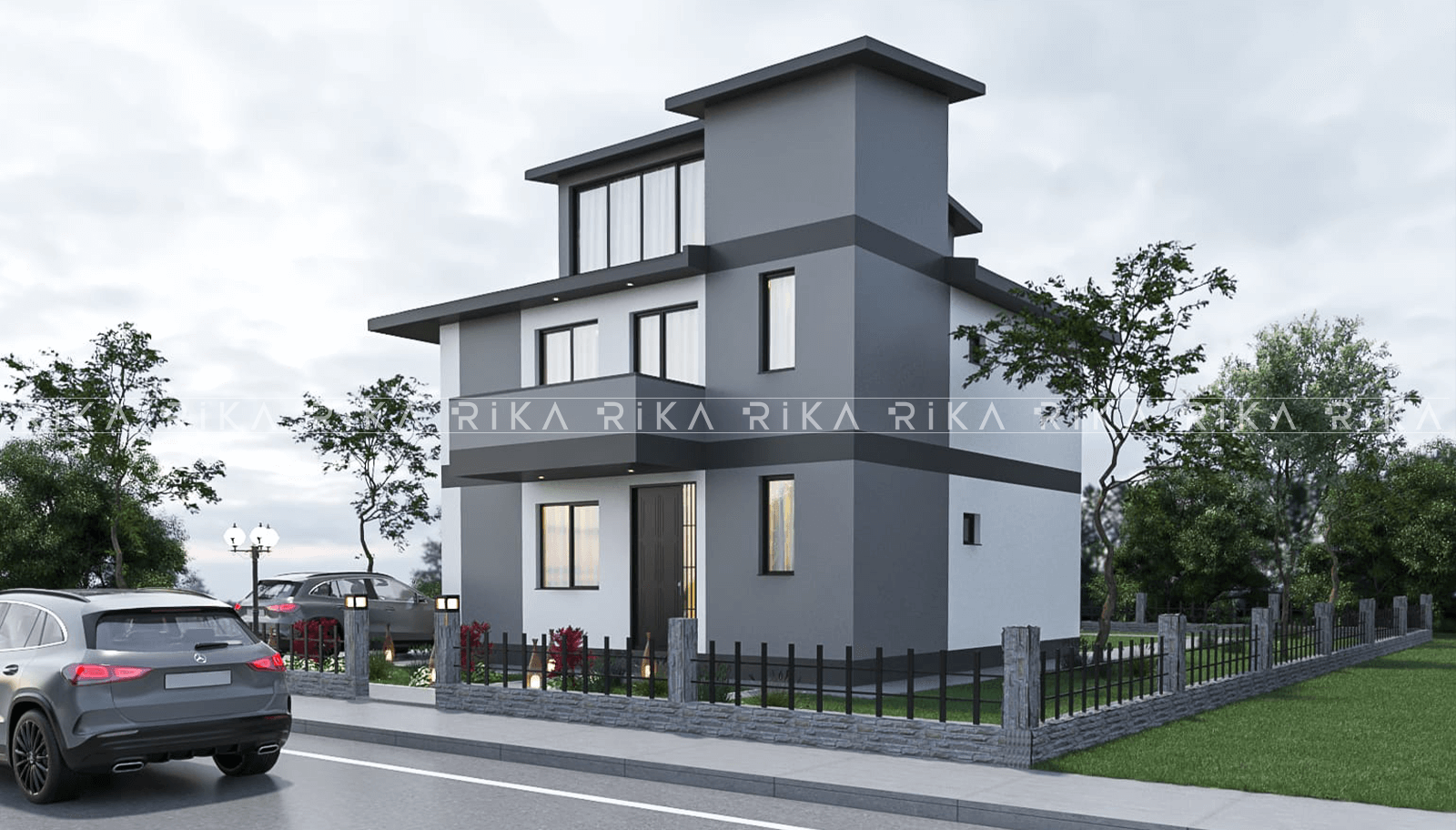 190 m2 Tribleks Betonarme Villa