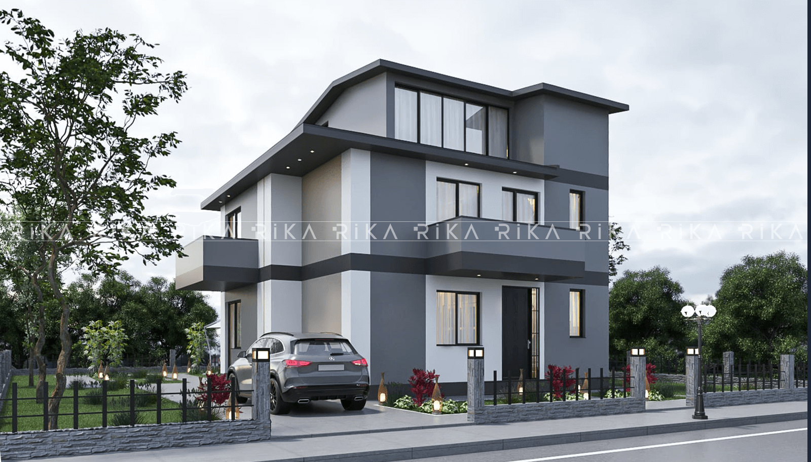 190 m2 Tribleks Betonarme Villa