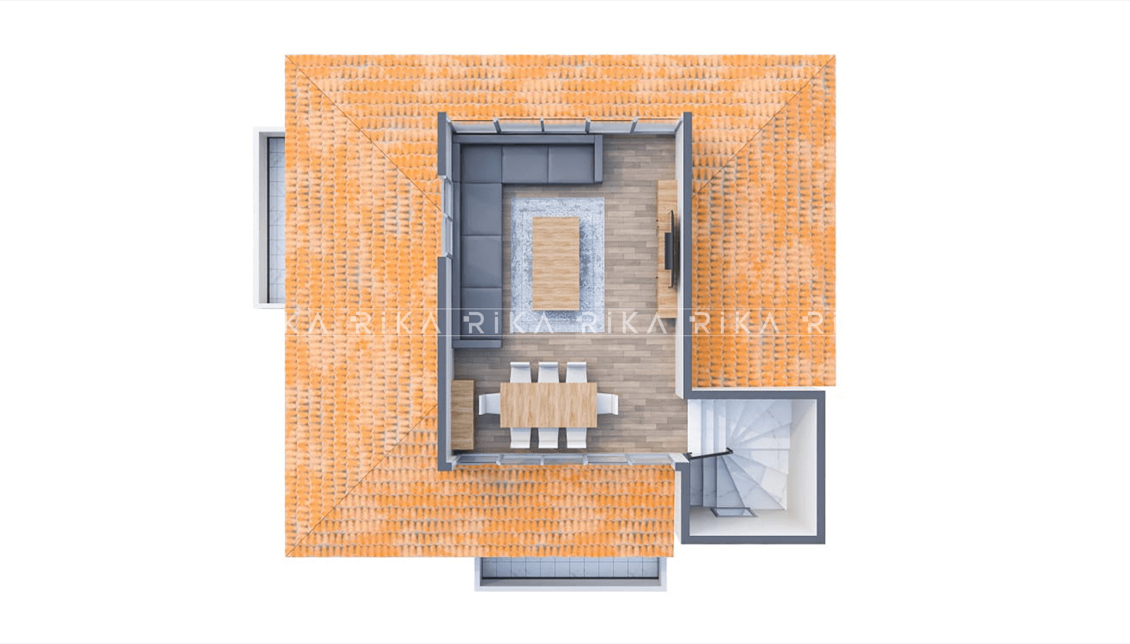 190 m2 Tribleks Betonarme Villa