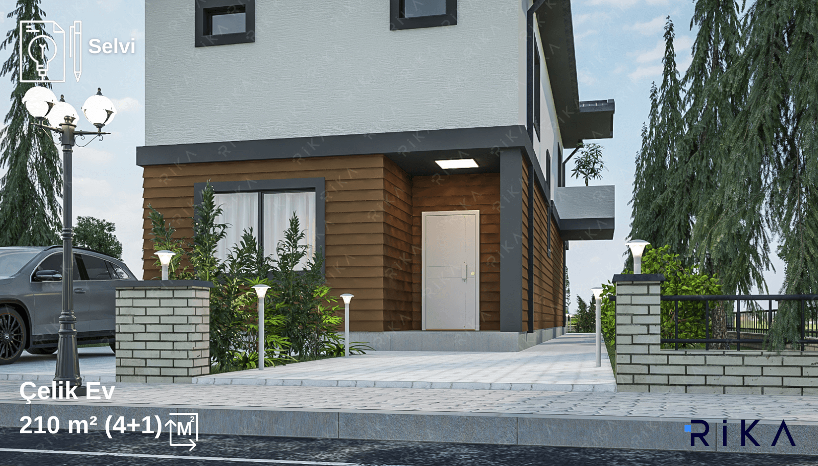 210 m2 Selvi Çift Katlı Hafif Çelik Ev