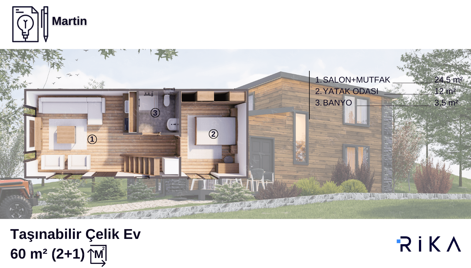 60 m2 Martin Modül Ev