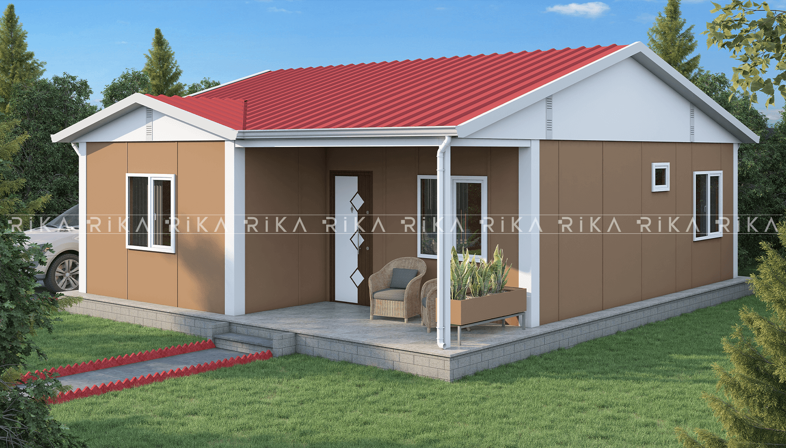 70 m² Single Story Prefabricated House