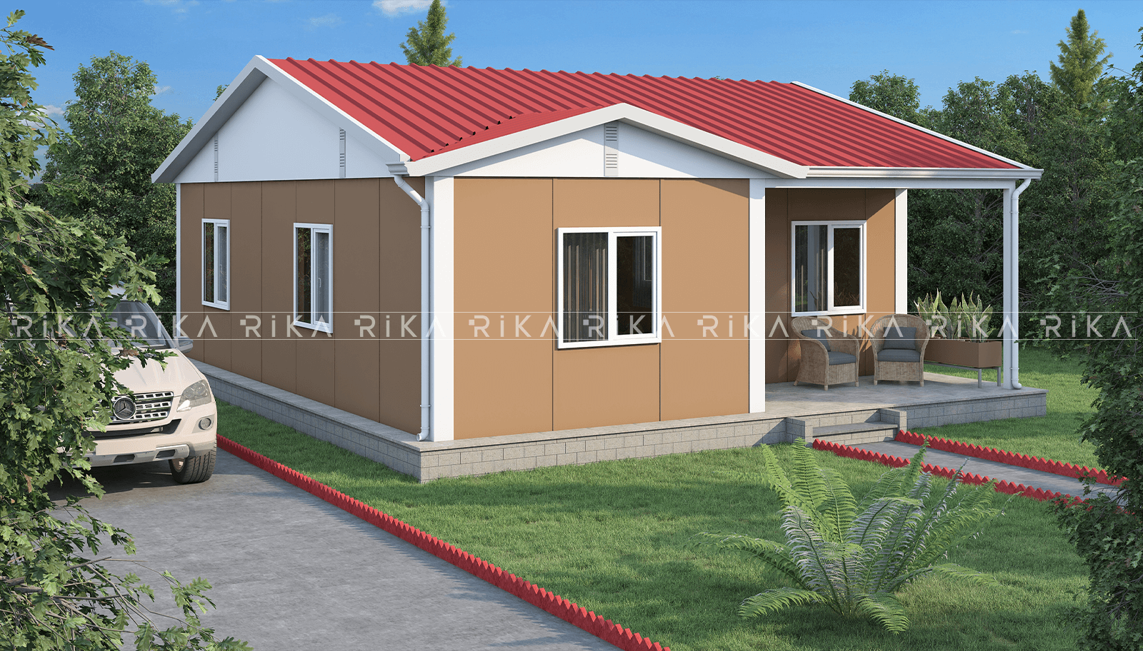 70 m² Single Story Prefabricated House