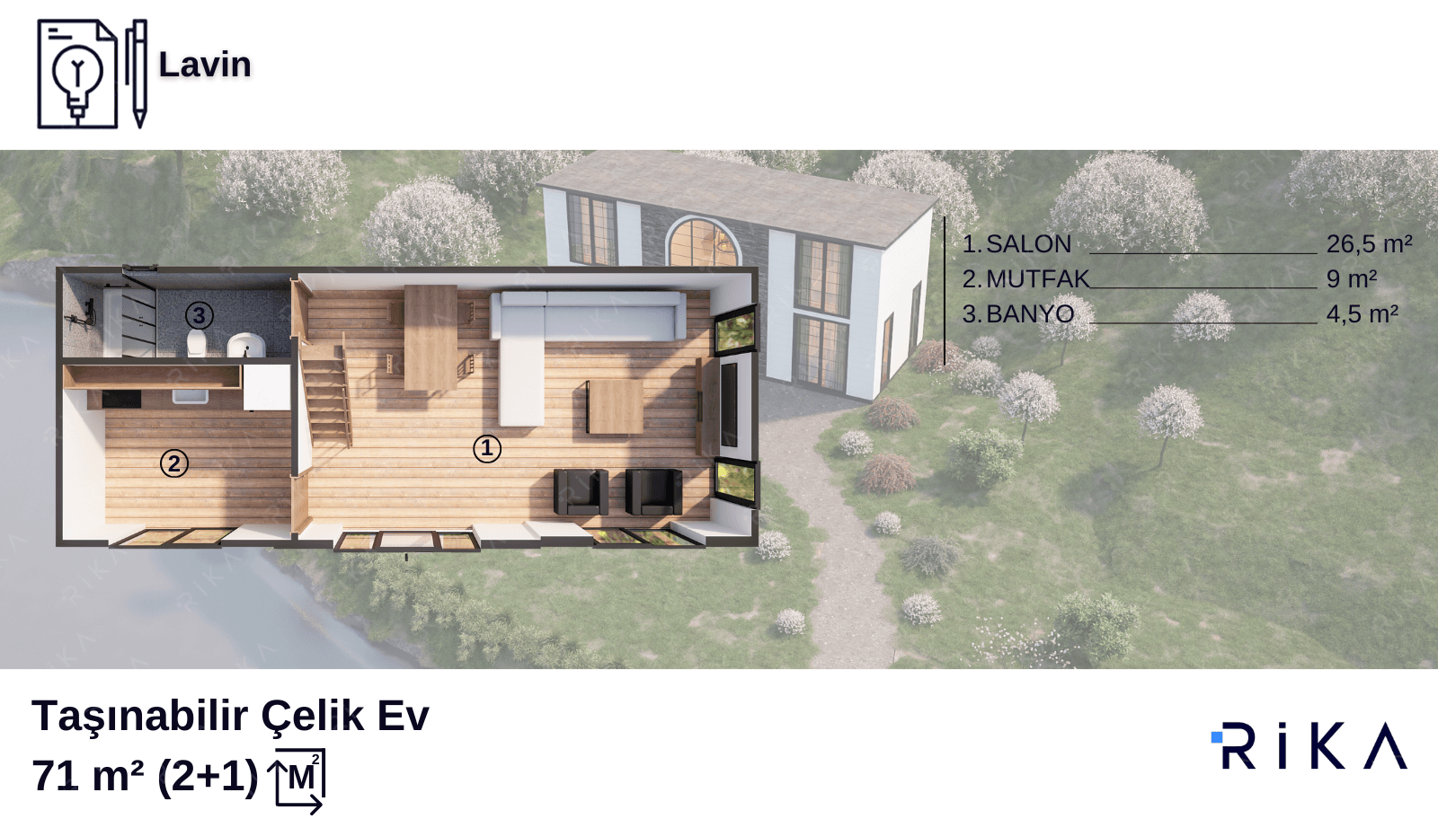 71 m2 Lavin Modül Ev