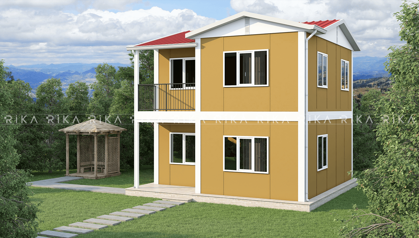 80 m² Two Story Prefabricated House