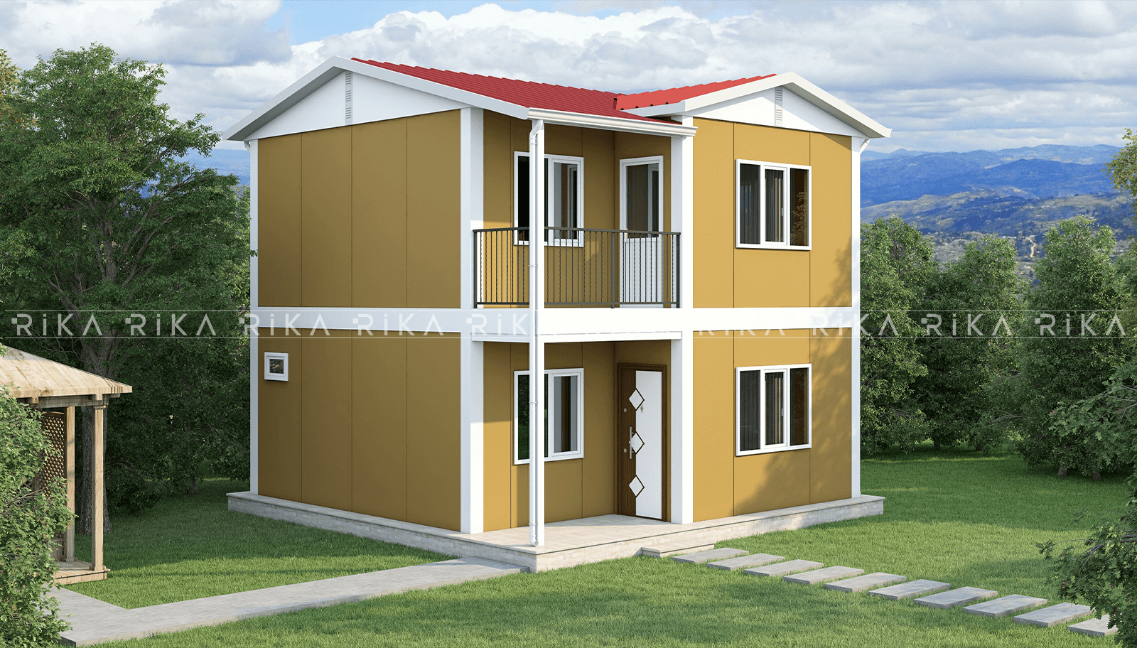 80 m² Two Story Prefabricated House