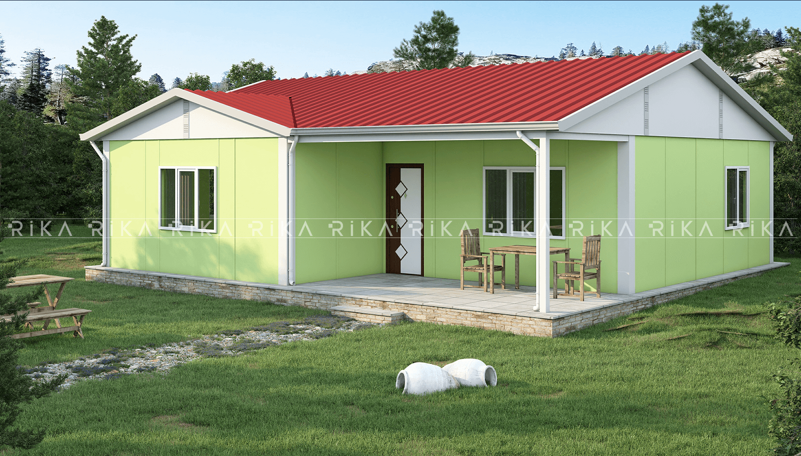 90 m2 Tek Katlı Prefabrik Ev