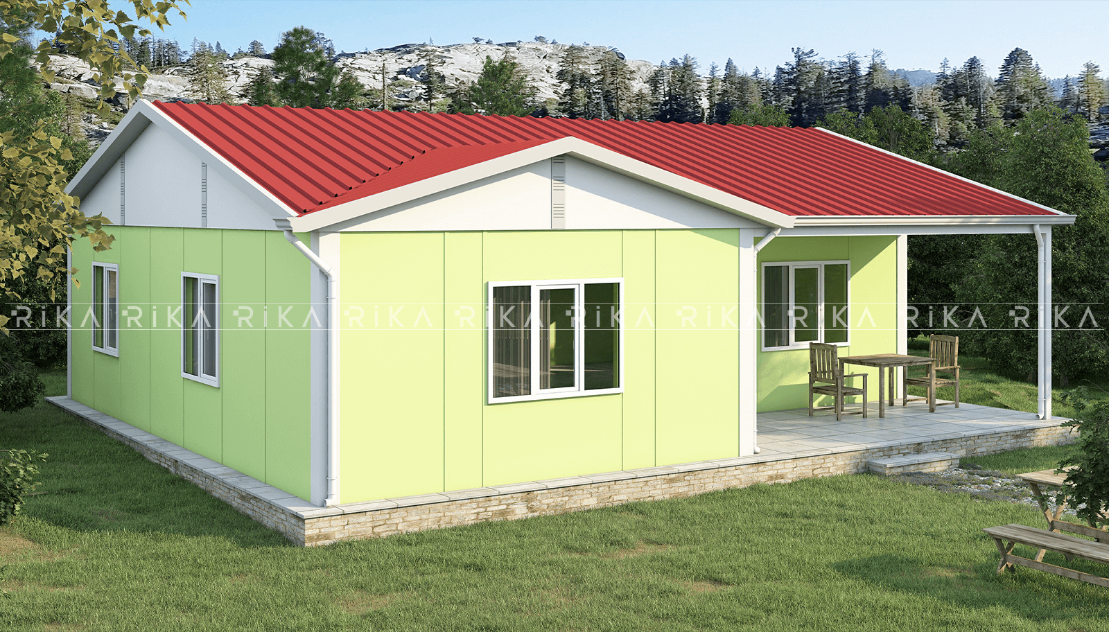 90 m2 Tek Katlı Prefabrik Ev